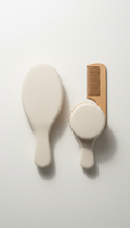 Set spazzole lino crema per toelettatura